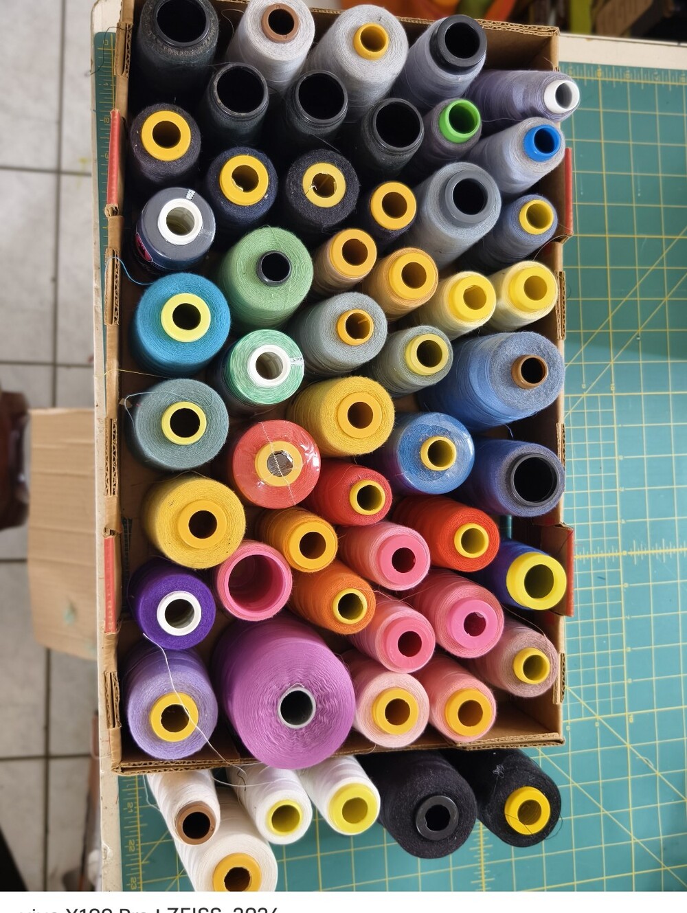 Over 50 Colorful Assorted Thread Cones - Multicolor.